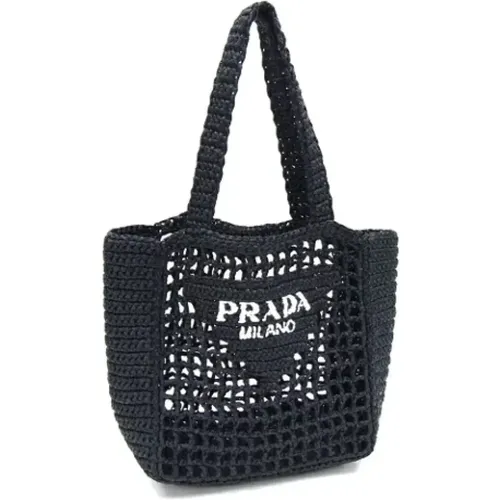 Pre-owned Tote Bags, female, , Size: ONE SIZE Pre-owned Raffia shoulder-bags - Prada Vintage - Modalova