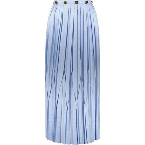 Maxi Skirts, female, , Size: 2XS Pleated Wrap Maxi Skirt - Ferragamo - Modalova