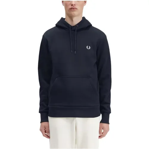 Hoodies, male, , Size: S Classic Hooded Sweatshirt with Sporty Detail - Fred Perry - Modalova