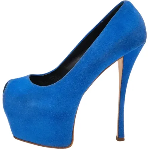 Pre-owned Pumps, female, , Size: 7 US Pre-owned Suede heels - Giuseppe Zanotti Pre-owned - Modalova