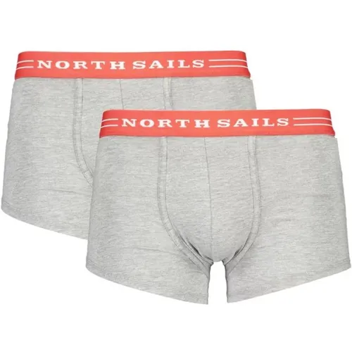 Bottoms, male, , Size: 2XL Cotton Boxer Shorts with Elastic Waistband - North Sails - Modalova