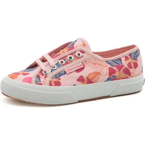 Pink Fuchsia Hibiscus Damenschuhe , Damen, Größe: 39 EU - Superga - Modalova