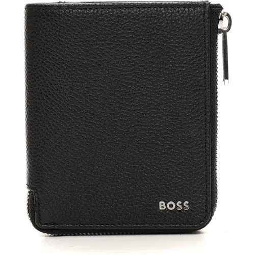 Wallets & Cardholders, male, , Size: ONE SIZE Vertical wallet with cardholder compartments - Boss - Modalova