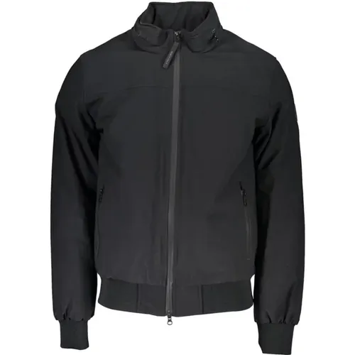 Bomber Jackets, male, , Size: S Removable Hood Long Sleeve Jacket with Zip and Logo in Fibers - North Sails - Modalova