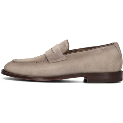 Wildleder Loafers mit Dekorativem Band , Herren, Größe: 41 1/2 EU - Giorgio - Modalova