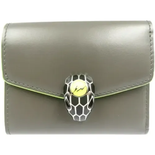 Pre-owned Wallets, female, , Size: ONE SIZE Pre-owned Leather wallets - Bvlgari Vintage - Modalova