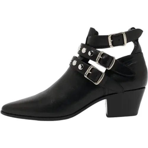 Pre-owned Leather boots , female, Sizes: 2 UK - Yves Saint Laurent Vintage - Modalova