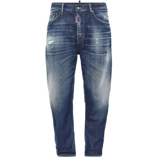 Blaue Denim Jeans Faded Effekt , Herren, Größe: XS - Dsquared2 - Modalova