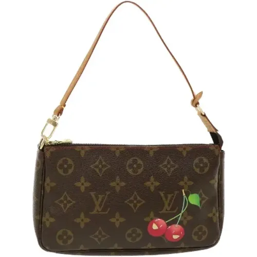 Pre-owned Shoulder Bags, female, , Size: ONE SIZE Pre-owned Canvas Louis Vuitton Wallet - Louis Vuitton Vintage - Modalova