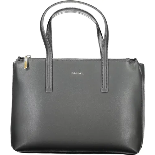 Schwarze Damenhandtasche mit verstellbarem Riemen - Calvin Klein - Modalova