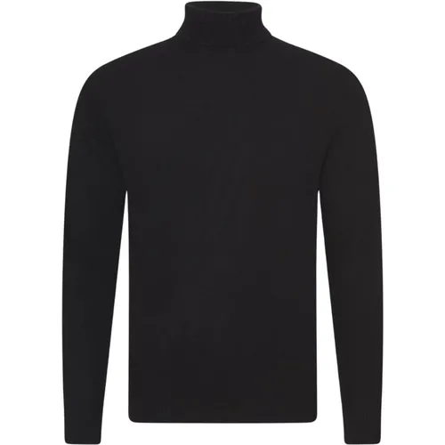 Schwarzer Rollkragen Strickpullover , Herren, Größe: L - Oscar Jacobson - Modalova