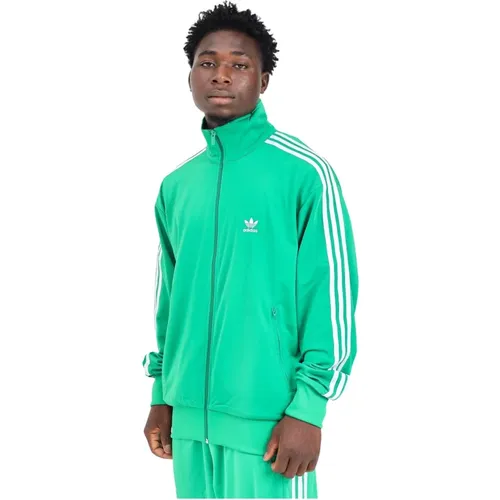 Grüner Firebird Reißverschluss Sweatshirt Herren - adidas Originals - Modalova