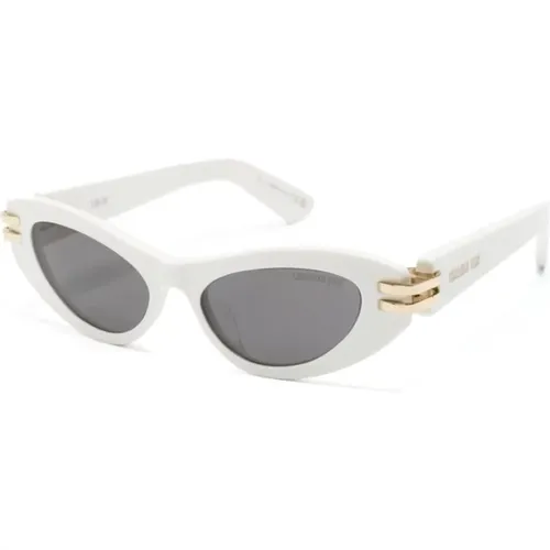 Weiße Sonnenbrille mit Original-Etui , Damen, Größe: 50 MM - Dior - Modalova