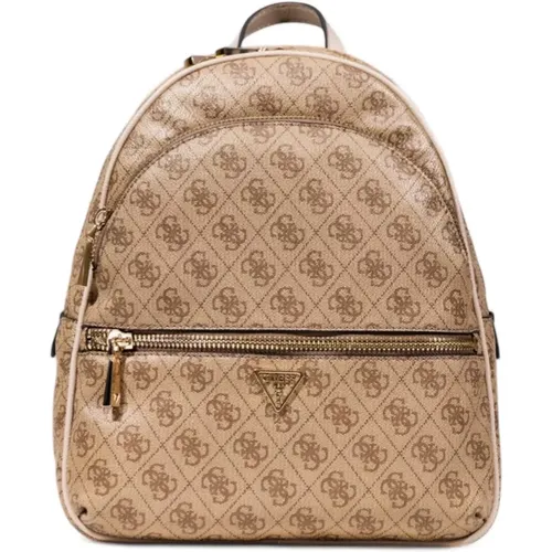 Backpacks, female, , Size: ONE SIZE Elegant Logo Pattern Backpack - Guess - Modalova