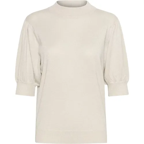 Femininer Turtleneck Pullover Pullover Sand Dollar , Damen, Größe: L - Kaffe - Modalova