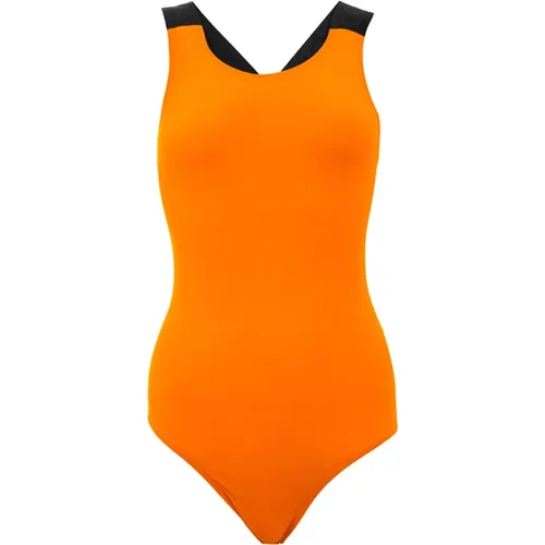 One-piece, female, , Size: M Classic Olympic Swimsuit with Black Detail - Dolce & Gabbana - Modalova