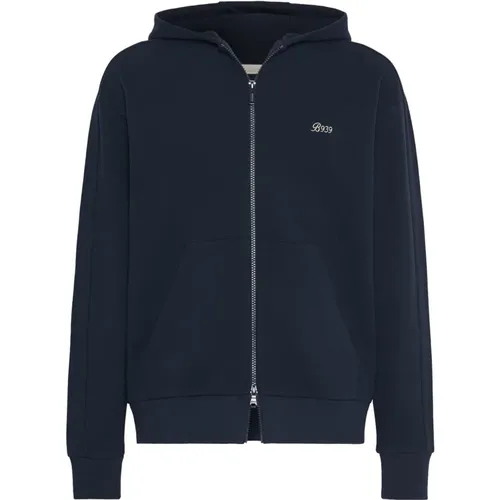 Full Zip Sweatshirt Aus Bio-Baumwollmischung , Herren, Größe: XL - Boggi Milano - Modalova