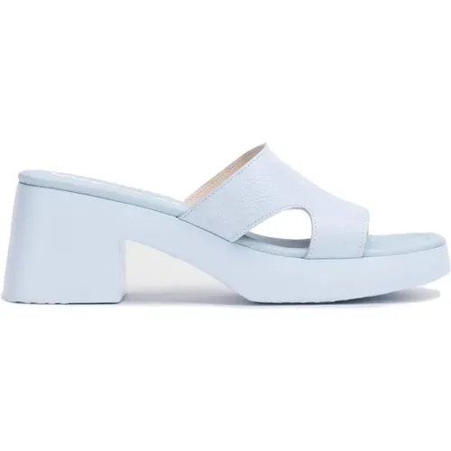 Leder Sandalen mit Pastellmuster , Damen, Größe: 42 EU - Wonders - Modalova