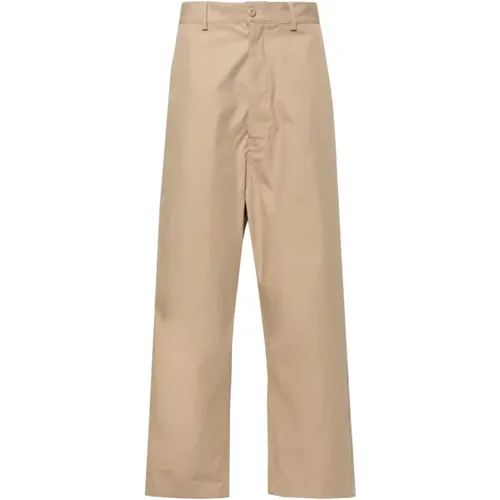 Wide Trousers, male, , Size: M Straight Leg Chino Pants - MM6 Maison Margiela - Modalova