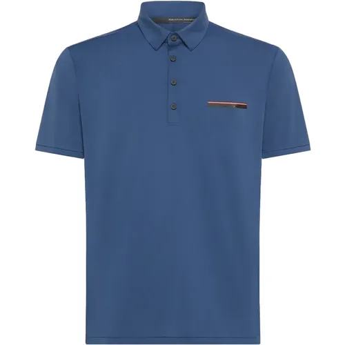 Blaues Oxford Pocket Poloshirt , Herren, Größe: XL - RRD - Modalova