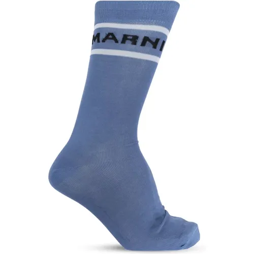 Socks, male, , Size: M Socks with logo - Marni - Modalova