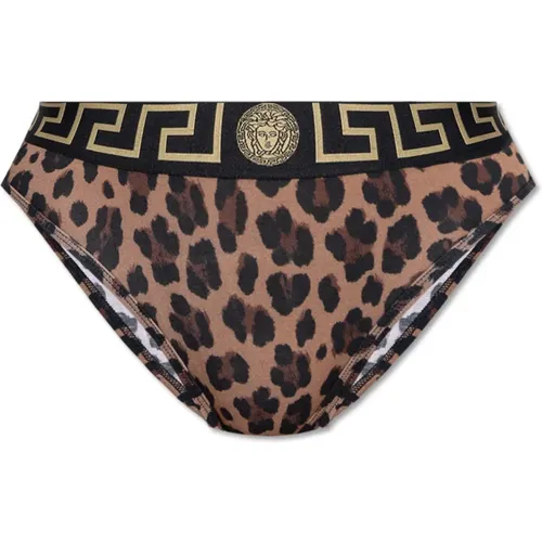 Bottoms, female, , Size: L Animal print briefs - Versace - Modalova