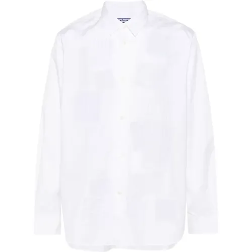 Patchwork Design Weißes Hemd , Herren, Größe: M - Junya Watanabe - Modalova
