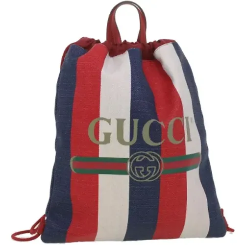 Pre-owned Backpacks, female, , Size: ONE SIZE Pre-owned Canvas gucci-bags - Gucci Vintage - Modalova