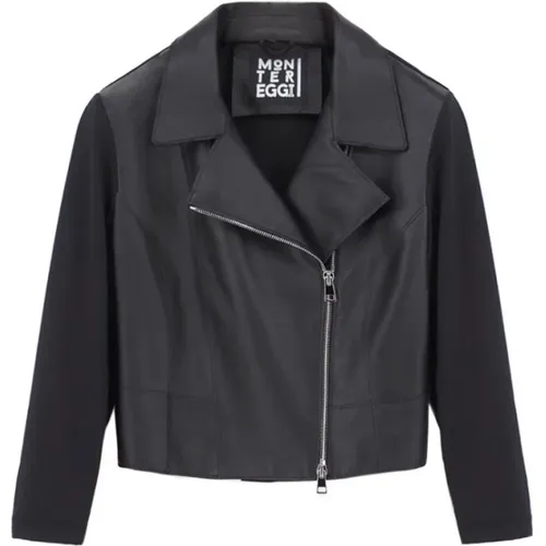 Leather Jacket , female, Sizes: M, L - Montereggi - Modalova