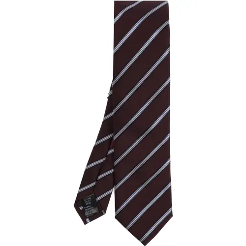 Ties, male, , Size: ONE SIZE Silk tie with striped pattern - Dolce & Gabbana - Modalova