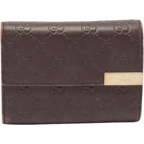 Pre-owned Wallets, female, , Size: ONE SIZE Pre-owned Leather wallets - Gucci Vintage - Modalova