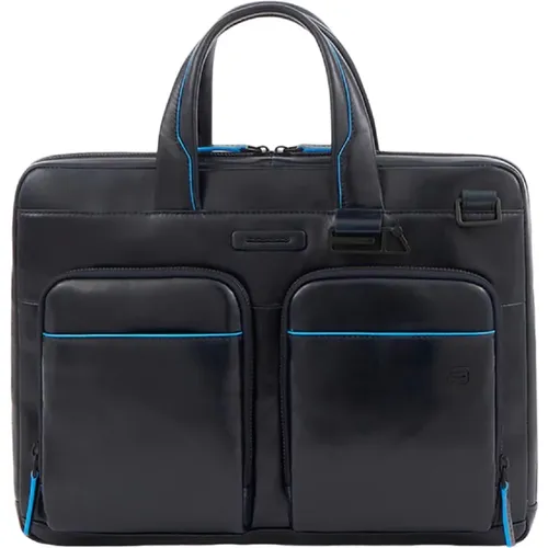 Blaue Laptoptasche und iPad-Tasche mit RFID-Schutz - Piquadro - Modalova