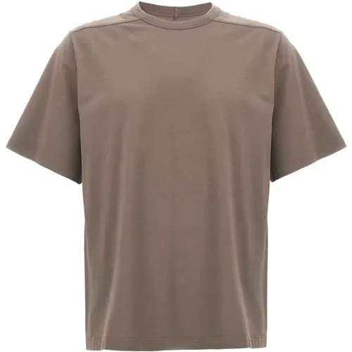 T-Shirts, male, , Size: M Taupe Brown Round Neck T-shirt - Rick Owens - Modalova