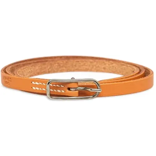 Pre-owned Belts, female, , Size: ONE SIZE Pre-owned Leather bracelets - Hermès Vintage - Modalova