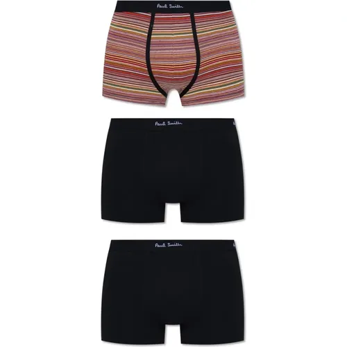 Bottoms, male, , Size: S Branded boxers 3-pack - Paul Smith - Modalova