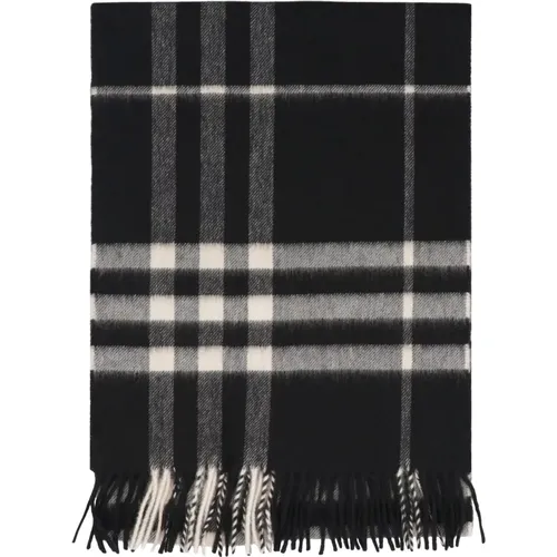 Winter Scarves, female, , Size: ONE SIZE Checked Cashmere Scarf - Burberry - Modalova