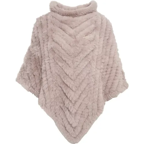 Capes, female, , Size: ONE SIZE Faux Fur Poncho - Liu Jo - Modalova