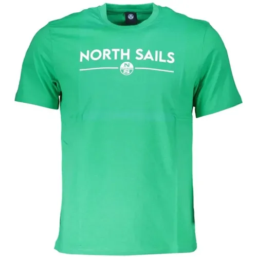 T-Shirts, male, , Size: S Printed Logo Tee - North Sails - Modalova