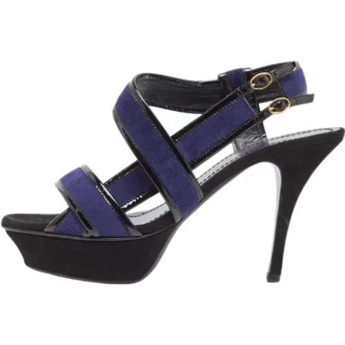 Pre-owned Leder sandals , Damen, Größe: 37 1/2 EU - Yves Saint Laurent Vintage - Modalova