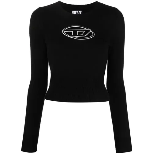 Knit Sweater Logo Detailing , female, Sizes: S, L, XS, M - Diesel - Modalova