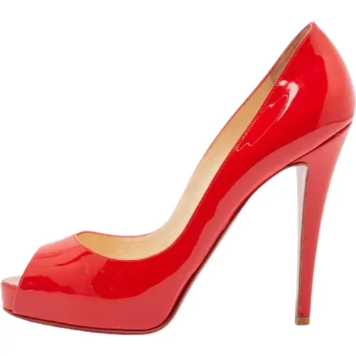 Pre-owned Leather heels , female, Sizes: 6 1/2 UK - Christian Louboutin Pre-owned - Modalova