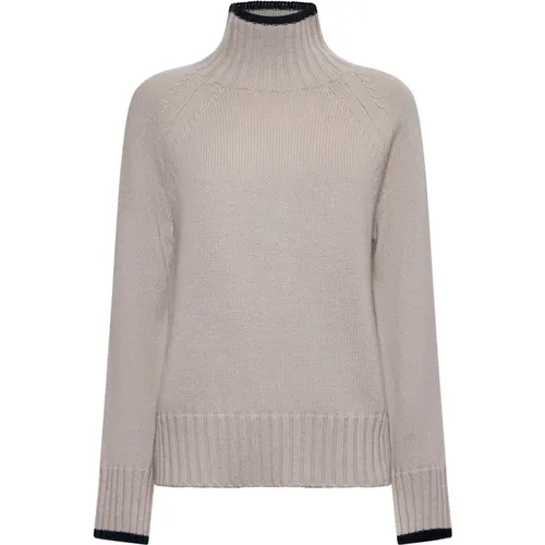 Elegant Mantova Turtleneck in Ecru , female, Sizes: M, S - Max Mara - Modalova