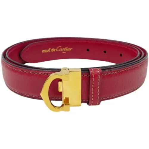 Pre-owned Belts, female, , Size: ONE SIZE Pre-owned Leather belts - Cartier Vintage - Modalova