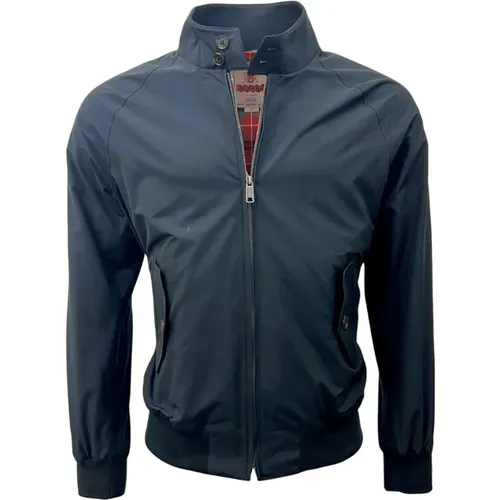 Light Jackets, male, , Size: M Classic Harrington Jacket in Dark Navy - Baracuta - Modalova