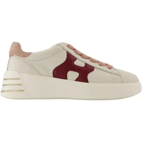 Leather Sneakers - Round Toe , female, Sizes: 6 UK - Hogan - Modalova