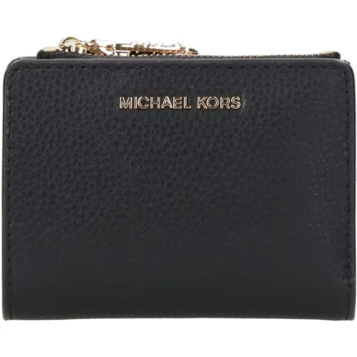 Grained Leather Wallet with Snap Closure , female, Sizes: ONE SIZE - Michael Kors - Modalova