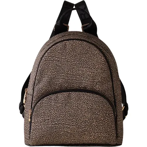 Medium Backpack X11 OP Naturale/Nero , female, Sizes: ONE SIZE - Borbonese - Modalova
