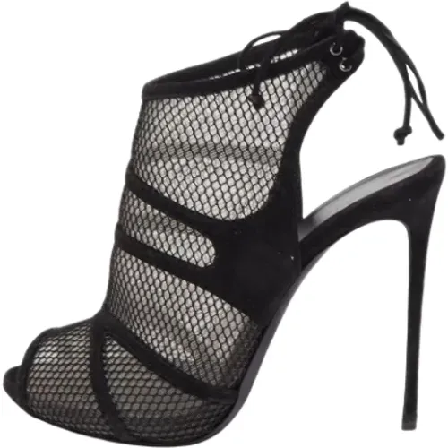 Pre-owned Sandals, female, , Size: 7 1/2 US Pre-owned Mesh sandals - Gianvito Rossi Pre-owned - Modalova