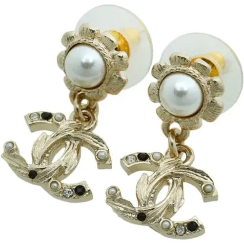 Pre-owned Jewellery, female, , Size: ONE SIZE Pre-owned Metal earrings - Chanel Vintage - Modalova