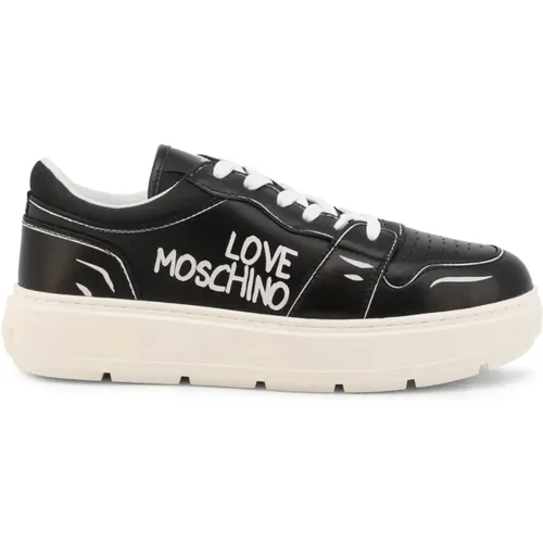 Leder Sneakers für Frauen , Damen, Größe: 38 EU - Love Moschino - Modalova